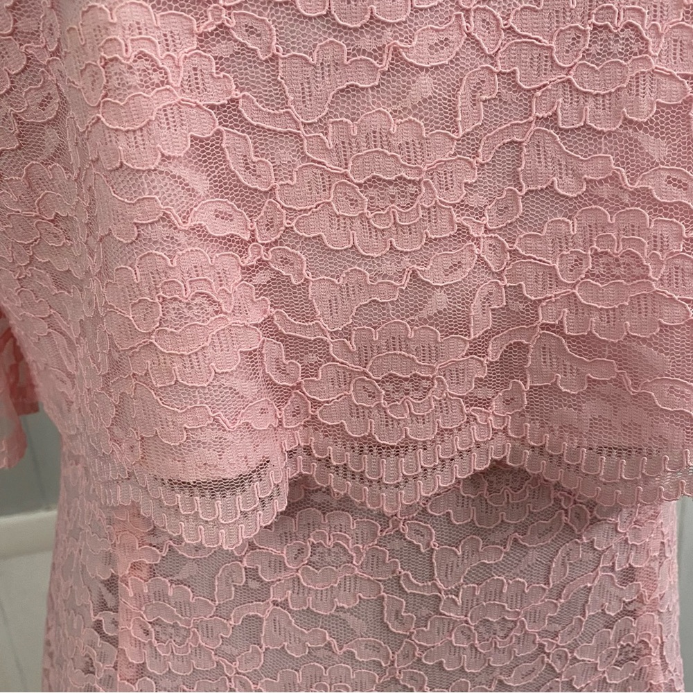 Preston & York Pink Lace Dress Size 12 - Picture 5 of 6